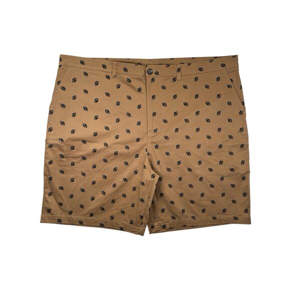 Tackle & Tides Other - Tackle & Tides Men’s Shorts 44 All Over Football Print Brown Excellent Condition
